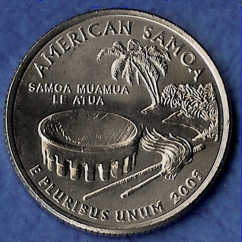 AS American Samoa Territorial quarter (MS-60 or better) from Mint Bags.