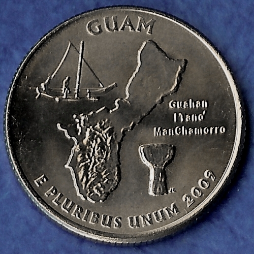 GU Guam Territorial quarter (MS-60 or better) from Mint Bags.