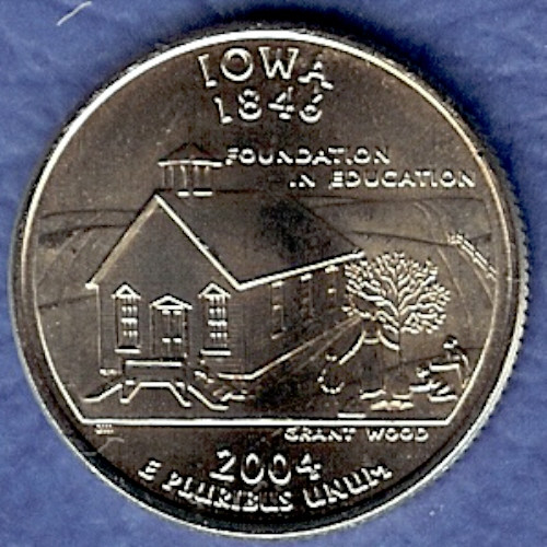 IA Iowa Uncirculated State Quarter (MS-60 or better) from Mint Bags.