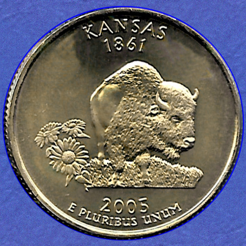 KS Kansas Uncirculated State Quarter (MS-60 or better) from Mint Bags.