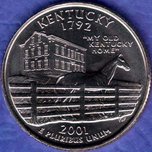 KY Kentucky Uncirculated State Quarter (MS-60 or better) from Mint Bags.