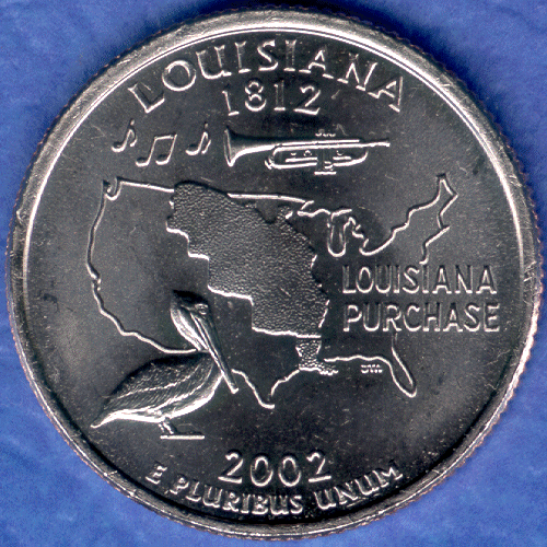 LA Louisiana Uncirculated State Quarter (MS-60 or better) from Mint Bags.