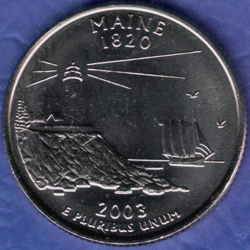 ME Maine Uncirculated State Quarter (MS-60 or better) from Mint Bags.