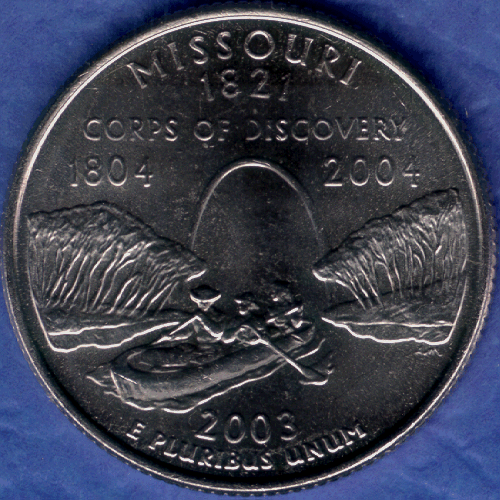 MO Missouri Uncirculated State Quarter (MS-60 or better) from Mint Bags.