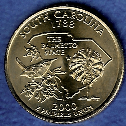 SC South Carolina Unirculated State Quarter (AU-60 or better)