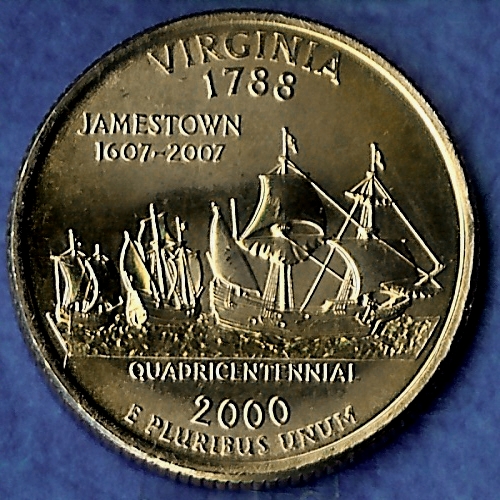 VA Virginia Uncirculated State Quarter (MS-60 or better) from Mint Bags