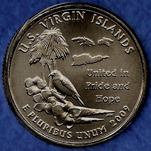VI U.S. Virgin Islands Territorial quarter (MS-60 or better) from Mint Bags.