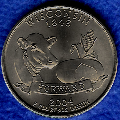 WI Wisconsin Uncirculated State Quarter (MS-60 or better) from Mint Bags.